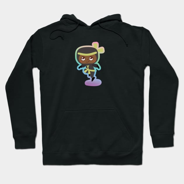 Green Ninja in Rainbow Hoodie by Language Ninjas